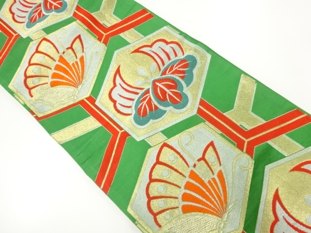 JAPANESE KIMONO / ANTIQUE FUKURO OBI / COMBINED WEAVE / WOVEN 